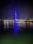 The Spinnaker Tower and Portsmouth harbour at night