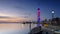 Spinnaker Tower at sunset from Old Portsmouth, UK