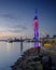 Spinnaker Tower at sunset from Old Portsmouth, UK