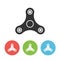 Spinner flat simple vector icon