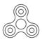 Spinner. Linear contour icon. Vector illustration. Black spinner