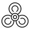 Spinner toy icon outline vector. Fidget spin