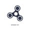spinner toy icon on white background. Simple element illustration from toys concept