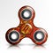 Spinner Toy Vector. Bright Plastic Fidgeting Hand Toy For Stress Relief And Improvement Of Attention Span. Rotation. Fidget Finger