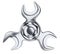 Spinner - a wrench top wiew. The concept of a fashionable modern