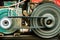 Spinning belt motor engine