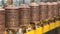 Spinning Buddhist wheels at Boudhanath, Kathmandu