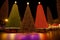 Spinning Christmas Tree Stands Whirling Festive Magic.AI Generated