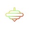 Spinning icon gradient yellow green red colour chinese new year symbol perfect