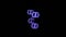 Spinning light blue cuboids16 seconds on black background HD 1920 1080