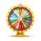 Spinning Money Wheel of Fortune with Jackpot