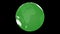 Spinning Planet Earth Globe. White land with green transparent glass effect. Rotating 3D object. Loop footage with alpha