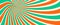 Spinning radial lines background. Orange green curved sunburst wallpaper. Abstract warped sun rays and beams comic