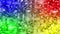 Spinning rainbow collored mass of particles background in seamless loop