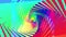 Spinning rainbow spiral effect. Seamless loop.