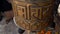 Spinning Tibetan prayer wheel in Kathmandu, Nepal