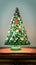 A Spinning Vintage Christmas Tree Lamp (Vertical)