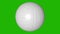 Spinning volleyball ball on the green screen. 3d animation