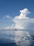 Spiral clouds on the sea