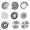 Spiral collection. Set of simple spirals