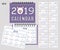 Spiral desk calendar year 2019, 2020 with pig muzzle