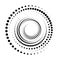 Spiral Dotted design logo. Spinning Circle shape