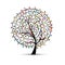 Spiral floral tree for your design