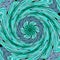 Spiral flower in teal or turquoise swirl snowflake