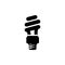 Spiral Fluorescent Eco Lightbulb Flat Vector Icon