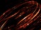 Spiral flying particles isolated on black background for overlay design or fire sparks came from campfire