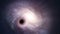 Spiral galaxy and a black hole