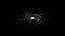 Spiral Galaxy Cartoon Set On A Black Background