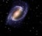 Spiral galaxy in deep space