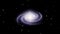 Spiral Galaxy Loop with twinkle stars - 4K Rotating Spiral Galaxy, Deep Space Exploration, Birth Of A Galaxy. Rotating Spiral