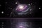 spiral galaxy over the ocean