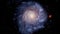 Spiral galaxy spinning