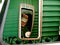 Spiral Green staircase in a rectangular annex