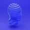 Spiral Head Model 3D Render Background HD pastel colours