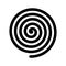 Spiral icon. Outline modern design element. Simple black flat vector sign with rounded corners