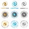 Spiral icons and logo design elements