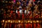 Spiral incense sticks and lanterns in chinese temple, Hong Kong