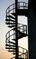 Spiral iron staircase