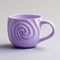 Spiral Lavender Swirl Mug - Detailed 3d Model With Soft Finish