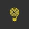 Spiral light bulb line vector logo template art eco energy power electricity idea concept