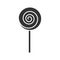 Spiral lollipop glyph icon