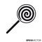 Spiral lollipop vector glyph icon
