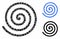 Spiral Mosaic Icon of Circle Dots