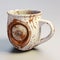 Spiral Mug: Photorealistic 3d Design With Futuristic Robotic Motifs