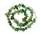 Spiral necklace from natural green aventurine