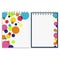 Spiral notebook with bright colorful cover design